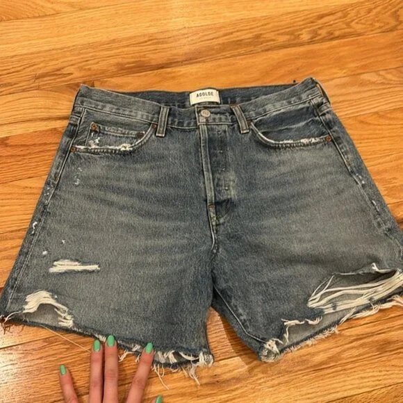 Agolde Parker Cuffed Long Shorts